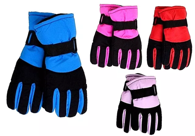 Kids Gloves Boys Girls Winter Warm Fleece Lined Childrens School Snow Gloves Siz