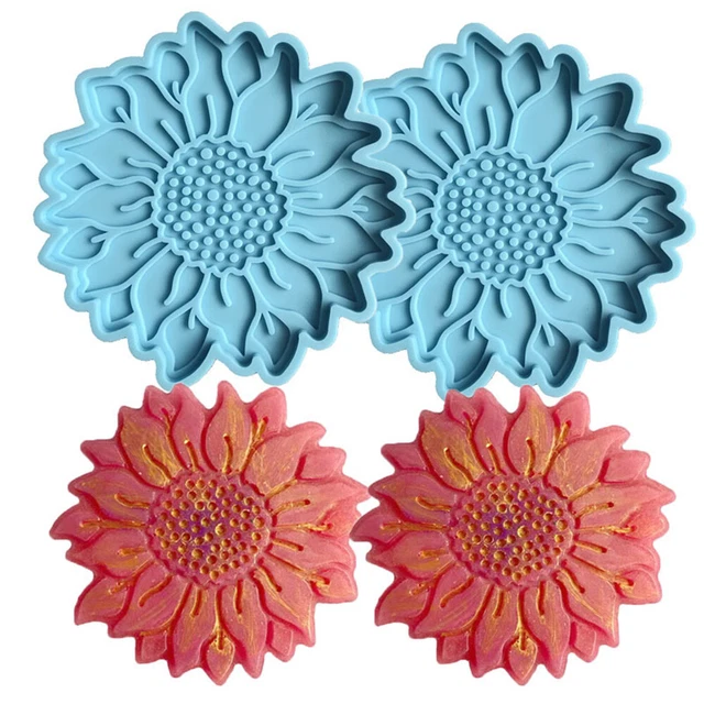 Sonnenblume Untersetzer Tisch Tablett Silikonform DIY Harz Gießen Keramik Bastel