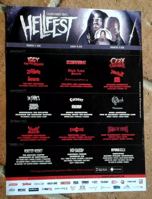 Publicité advert concert festival HELLFEST 2011 IGGY POP OZZY SCORPIONS OPETH