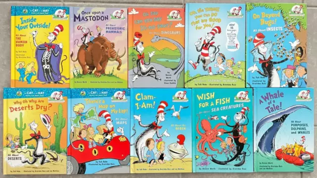 Lot 10 Dr Seuss Cat in the Hat Learning Library Hardcover Books Nature Science