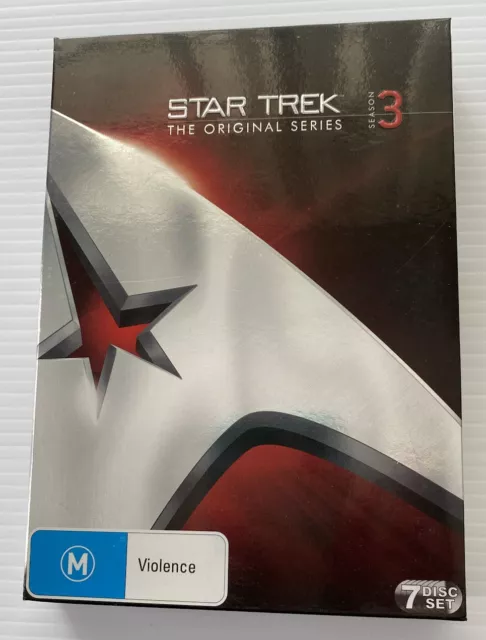 STAR TREK ORIGINAL SERIES SEASON 3 DVD BOX SET 7 disc VGC RRP $74 R4 Remastered