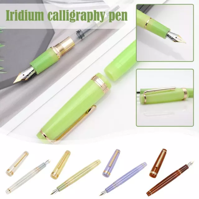 For Jinhao 82 Acrylic Transparent Fountain Pens Fine Nib 0.5mm Ink Writing Pens