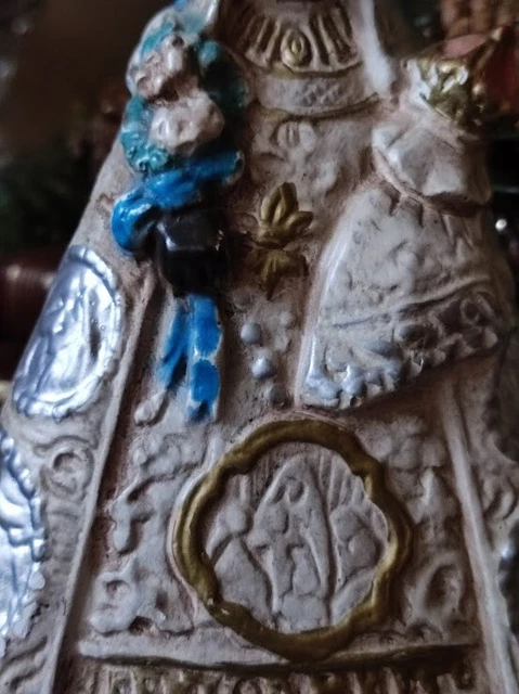 STATUE VIERGE NOIRE De Halle Black Madona Black Virgin Mary En Platre ...