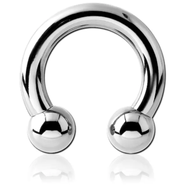 TITAN Circular Barbell Piercing BALL Intim TRAGUS 1,6MM Lippe Septum Ohr