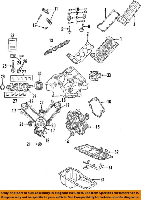 CHRYSLER OEM 06-05 Aspen Engine Engine Parts-Valve Cover Gasket Left 53021843AA