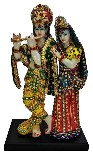 Hindou Dieu Lord Krishna Radha Idol Sculpture Statue Figurine De