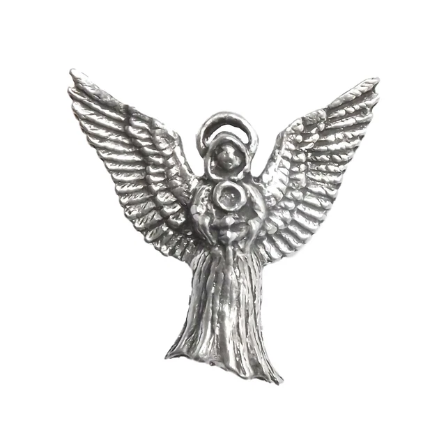 Vuelo Ángel "Mythical & Angelic" Peltre Hecho a Mano en Ru Pin de Solapa