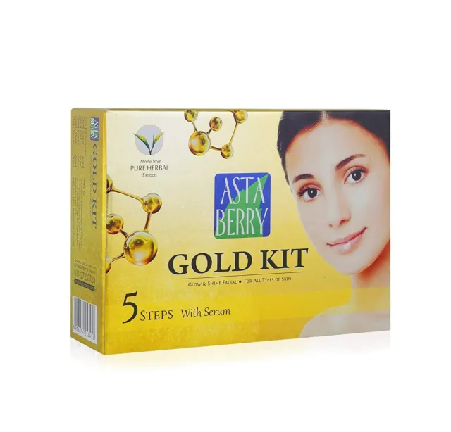 Astaberry Oro Facial Kit Glow & Brillo Facial Para Todo Tipo Piel 270ML