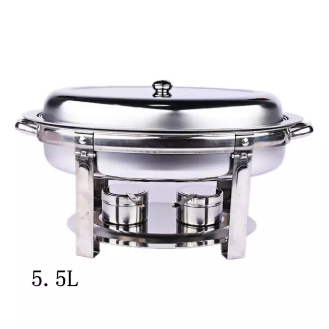 Oval Shape Stainless Steel Chafing Dish Buffet Food Warmer Bain Marie Heater