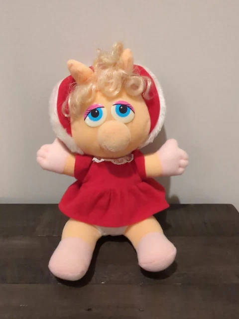 Vintage Baby Miss Piggy Stuffed Christmas Jim Henson Muppet Babies 1987 Plush