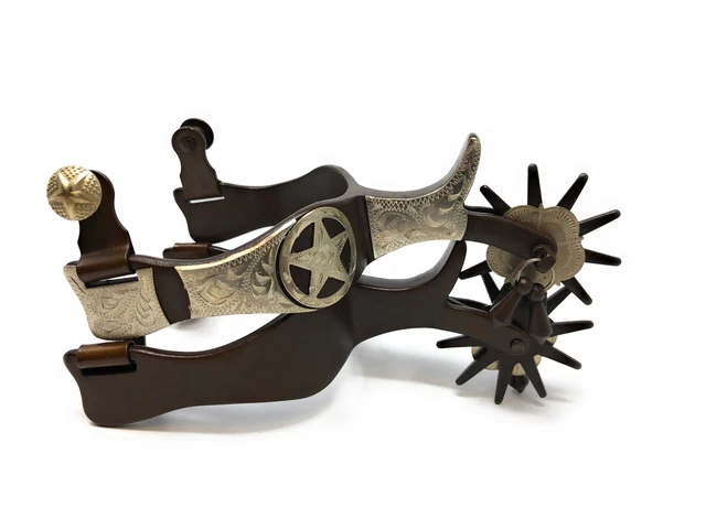 Antique Brown Texas Star Spurs - Mens