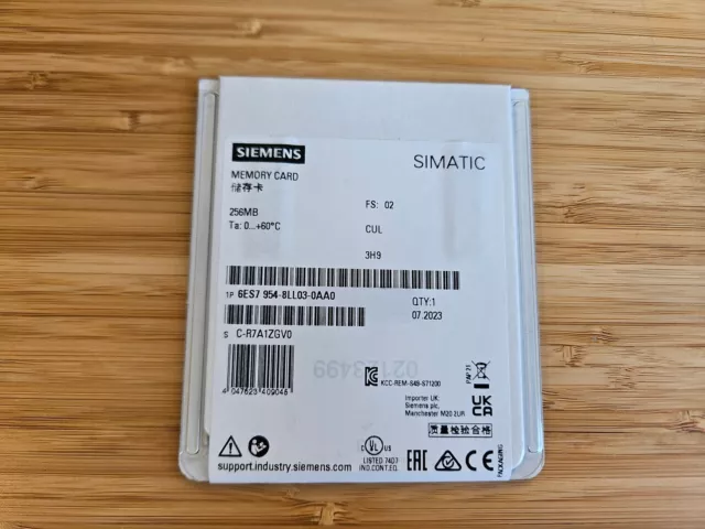 Siemens Simatic 6ES7 954-8LL03-0AA0 256 MByte SIMATIC S7, Memory Card für S7-1x0