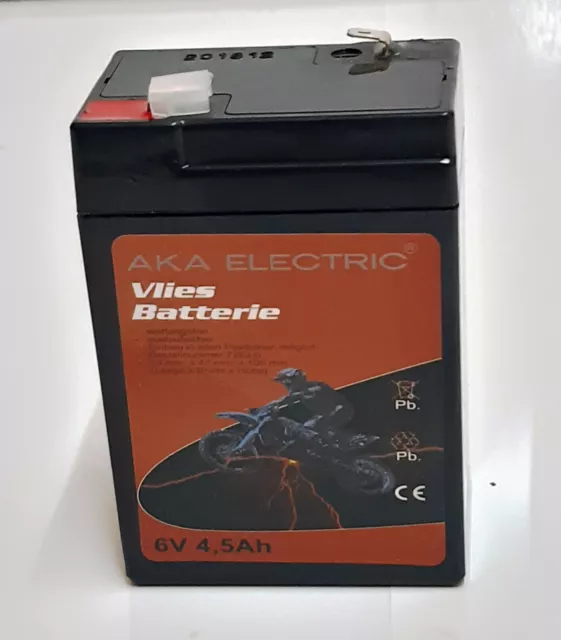 Batterie Akku Gel 6V 4,5 Ah pas f Simson KR51 Schwalbe Star S51 S70 ES TS AWO RT