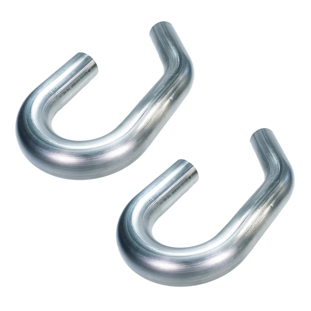Squirrelly 2" inch 304 Stainless Steel Mandrel Bend Pipe 180+45 Degree UJ 2 Pack