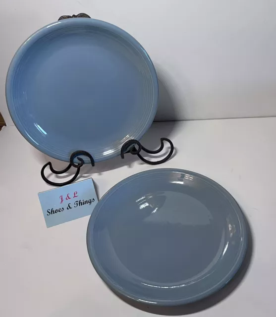 Vintage Montgomery Ward Color Connection Blue (3) Dinner Plates 11” EUC