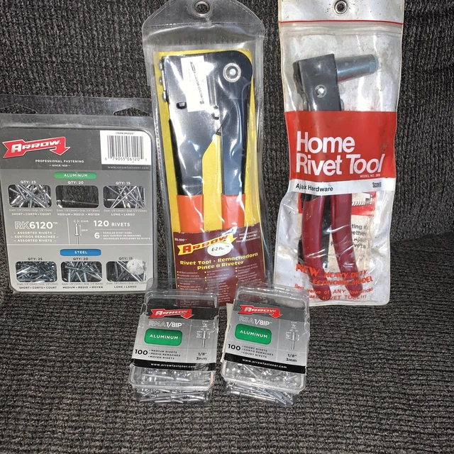 Lote de herramientas/pistola de remaches de acero para todo uso E-Z Pull RL100