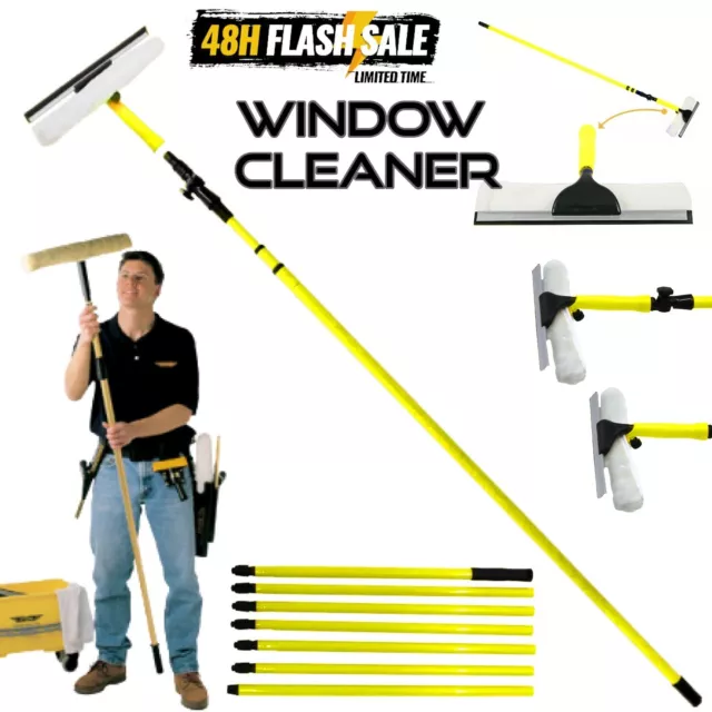 Professional Large Window Cleaner Equipment Glass Cleaning Telescopic Squeegee