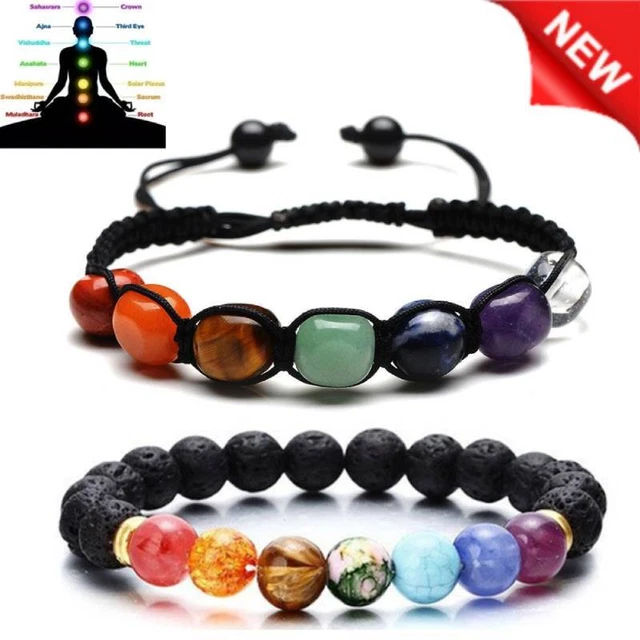 Bracelets & Bands - 7 Chakra Reiki Healing Stone Bracelet Yoga Balance Energy Jewelry Handmade DIY Beaded Bracelets Was Listed For 99.00 On 16 Sep At 07:01 By SOLD4U In Johannesburg (ID:623141577 - Foto 3