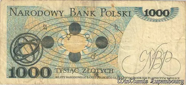 E2604 Banknote Poland 1000 Zlotych Mikolaj Kopernik 1982 -- Make Offer