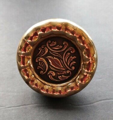 Antique Ornate Victorian Brass Door Knob with Rosette Beautiful Condtition