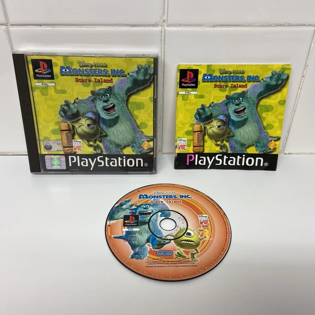 DISNEY PIXAR MONSTERS Inc Scare Island - Sony PlayStation 1 PS1 with ...