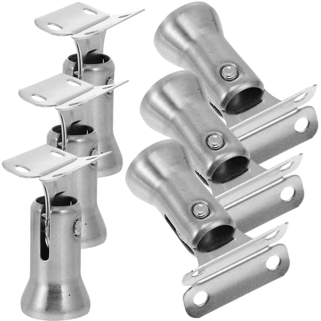 Soporte de pared con barandilla de escalera plateado acero inoxidable