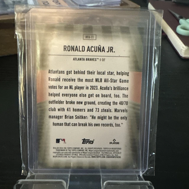 2024 TOPPS BASEBALL Home Field Advantage Card HFA11 Ronald Acuna Jr