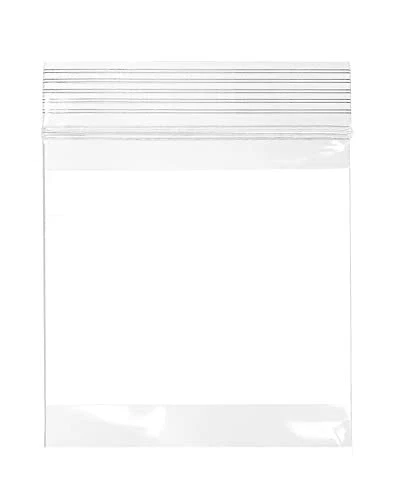 GPI 200 Count 4" x 4" CLEAR PLASTIC RECLOSABLE ZIP BAGS - Bulk 2 mil Thick