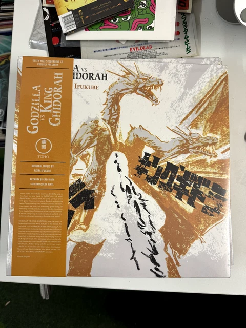 GODZILLA VS KING Ghidorah LP Akira Ifukabe Mondo TOHO colour death ...