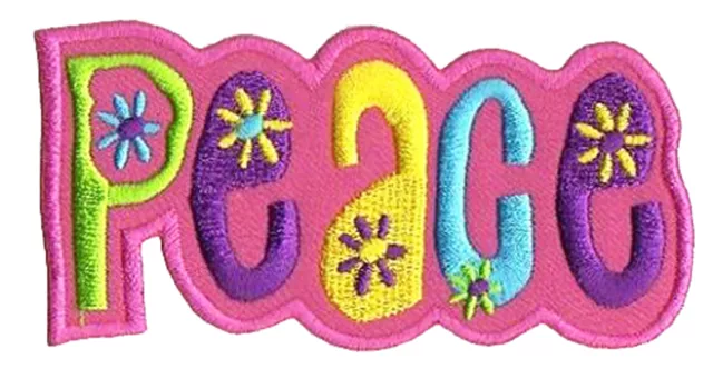 Patch écusson patche Peace Paix hotfix transfert hippy hippie thermocollant