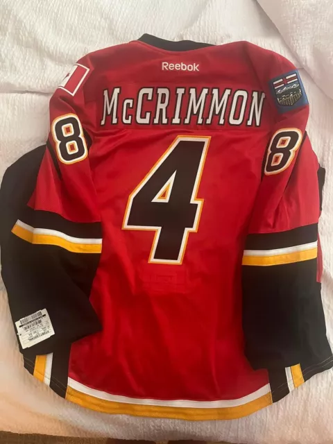 Calgary Flames Game Issue Brendan Morrison Brad McCrimmon Tribute Jersey Jan 31