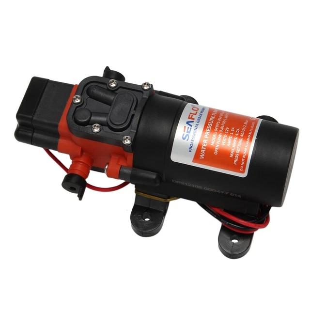 12v Water Pressure Diaphragm Pump 3.8 LPM 1.0 GPM 40 - /rv/boat/marine F8P9