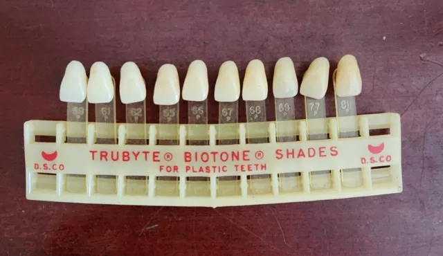 Vintage Trubyte Biotone Shades For Plastic Teeth D.s.co