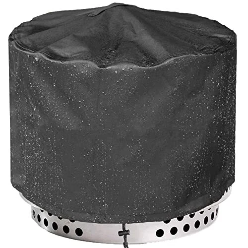 21 Inch Round Fire Pit Cover for Stove Bonfire 2.0, 600D Heavy Duty Waterproof