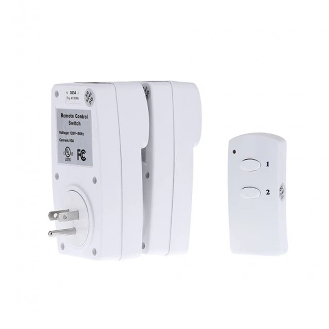 Prise de commutateur de télécommande 2PCS avec 1 télécommande 3
