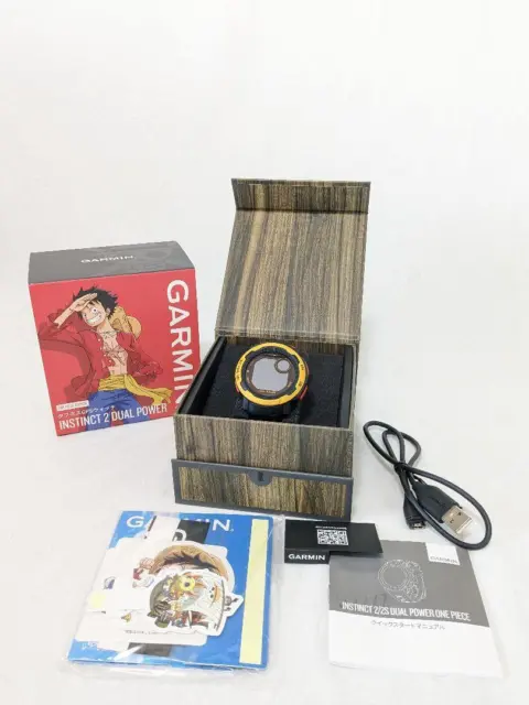 GARMIN Instinct 2 Dual Power ONE PIECE Luffy Edition GPS Sollar Smartwatch Box