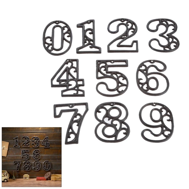 Hollow Out Front Door Mailbox Numbers Sign Yard Garden Shop Cafe Bar Name Plaque