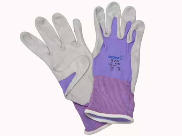 Showa G370 G2 Medium Floreo Nitril Handschuhe - lila