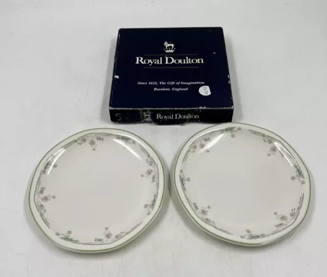 Royal Doulton England CAPRICE China x2 16cm Plates T2750 D82