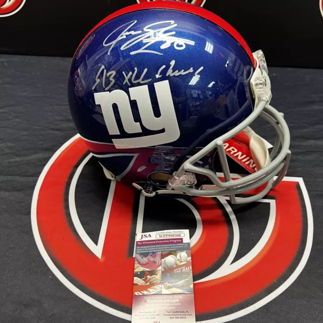 Jeremy Shockey Giants Signed Proline Authentic Inscribed Helmet Autographed JSA