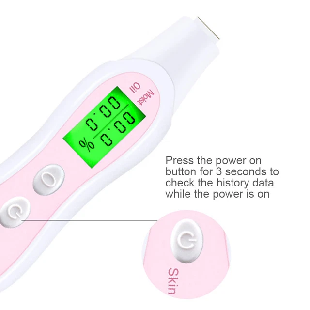 Tester idratazione pelle acqua viso riconoscimento olio strumenti di analisi pelle (bianco)