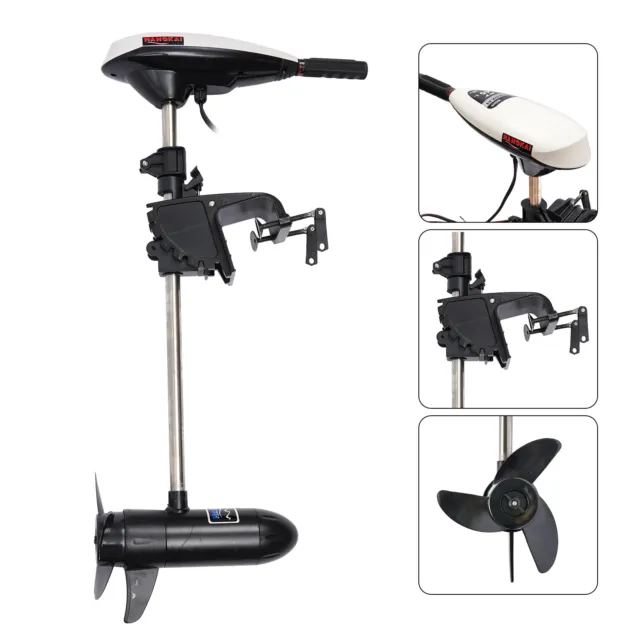 12V 40/45/58/65lbs Electric Outboard Trolling Motor for Fishing Boat Kayak TOP