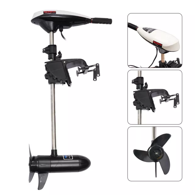 12V Electric Outboard Trolling Motor Fishing Boat Kayak Engine 40/45/58/65lbs