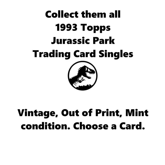 1993 Topps Jurassic Park Trading Cards VINTAGE