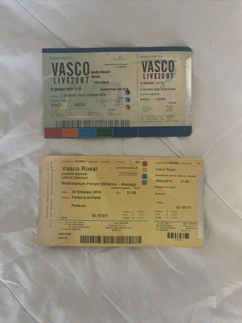 biglietti vasco rossi live 2007/2010
