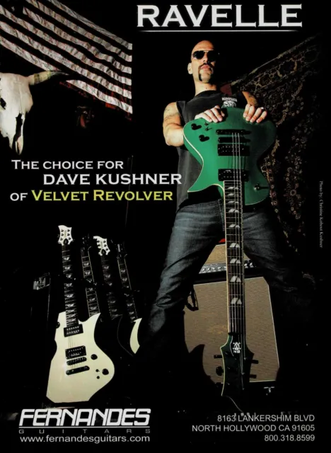 Dave Kushner of Velvet Revolver - Fernandes Guitars - 2004 Print Ad
