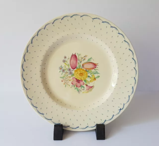 Vintage Susie Cooper Floral Luncheon Plate Crown Works Burslem