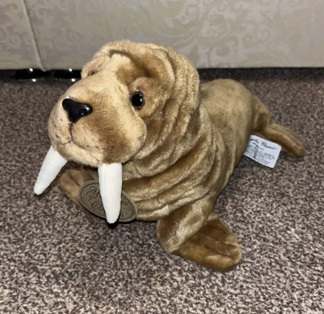 RUSS BERRIE YOMIKO CLASSICS Brown Animal Sealife Walrus Soft Cuddly Plush Toy