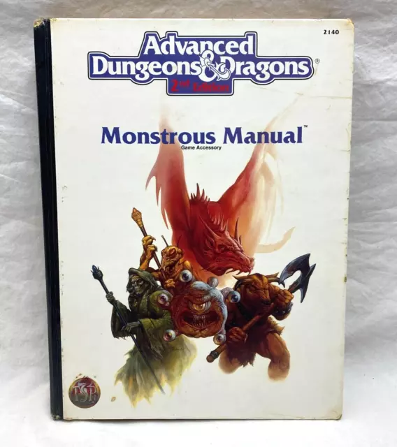 AD&D 2nd Edition Monstrous Manual Advanced Dungeons & Dragons TSR RPG #2140