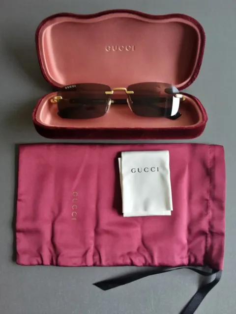 Lunette de soleil Gucci GG1221S 002 doré, verres brun, Neuve jamais porté. Etui